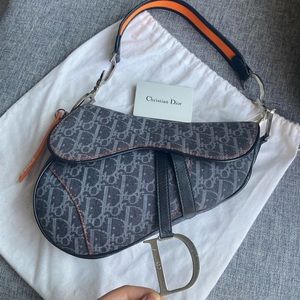 SOLD Dior Saddle oblique vintage bag denim monogram